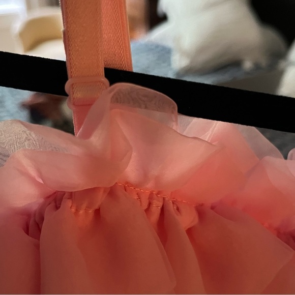 &Other Stories Pink Organza trimmed whimsical midi dress - Picture 7 of 10